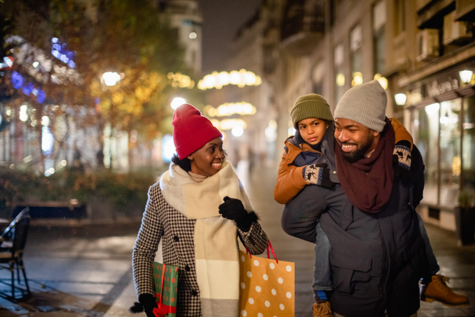 family holiday shopping