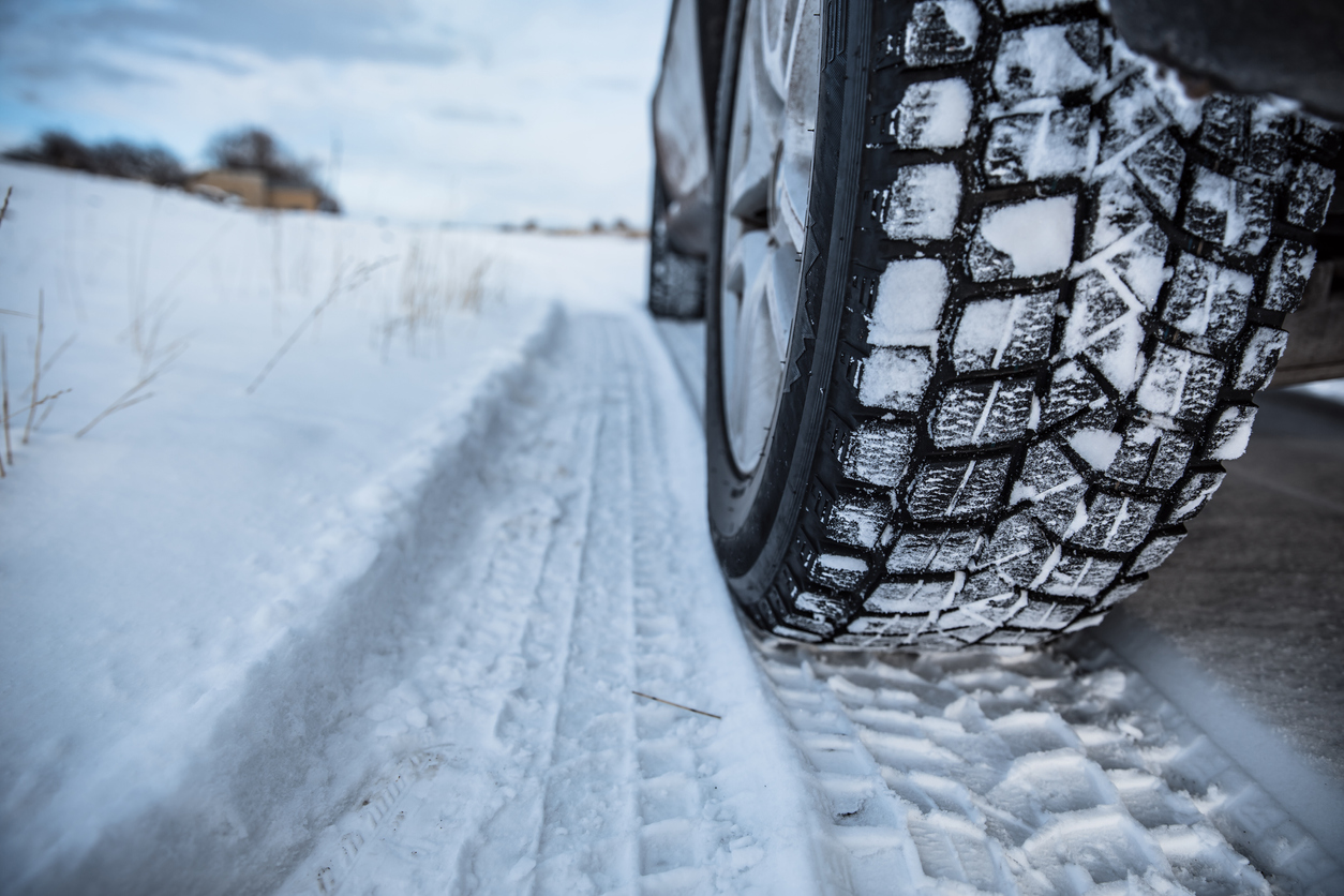 Winter tires in snow