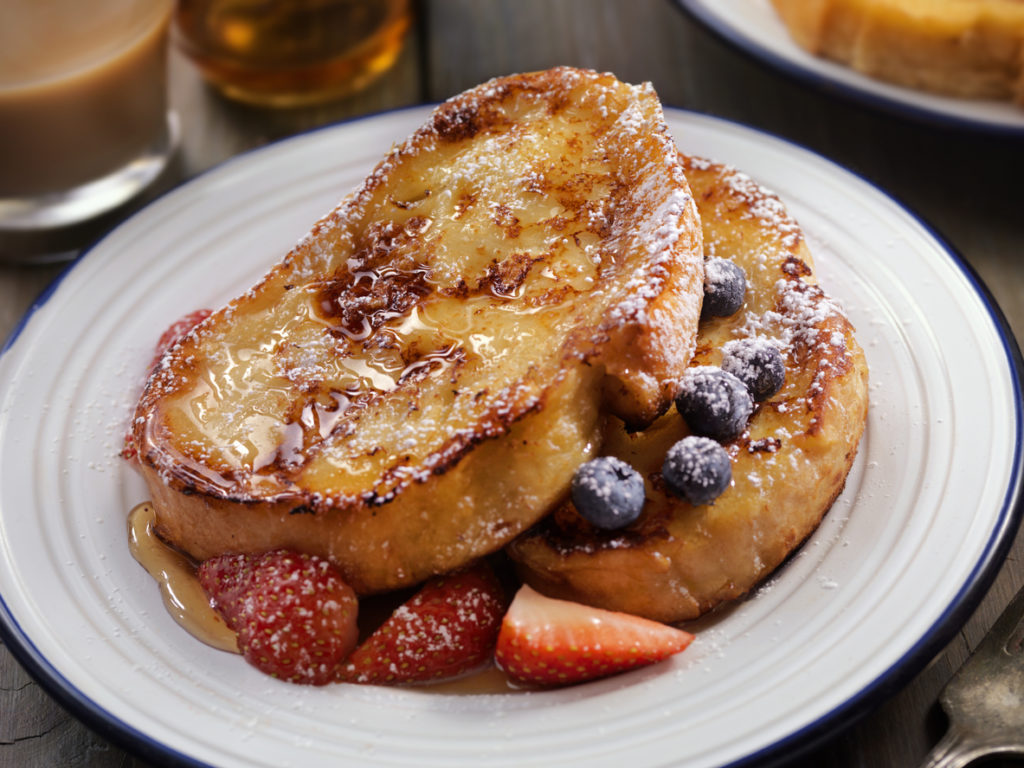 French Toast with Maple Syrup and Berries