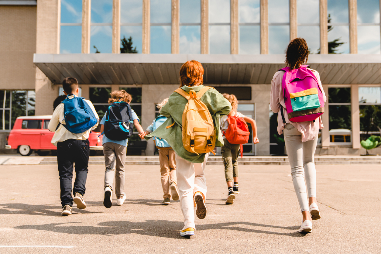 little kids going back to school